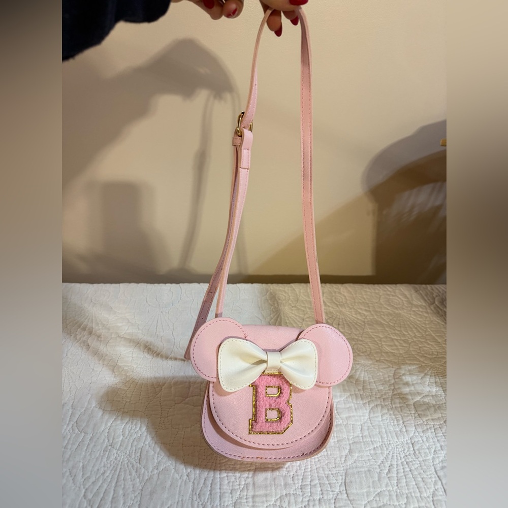 Pink Crossbody Bag with Bow